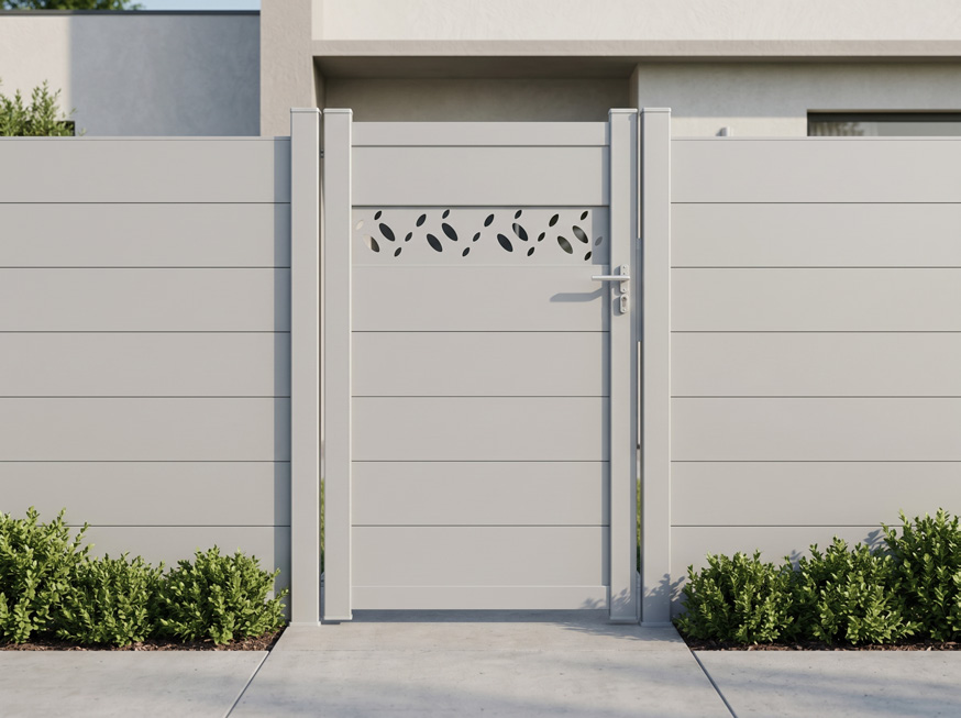 Pure aluminum pedestrian gate